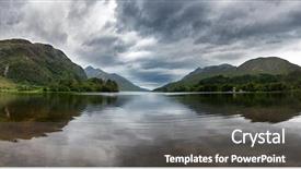  Presentation with calm - Cool new PPT layouts with jacobites - highland panorama mirrored backdrop and a dark gray colored foreground