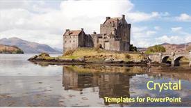  Presentation with reflection - Cool new presentation theme with jacobites - panorama reflection of eilean donan backdrop and a tawny brown colored foreground