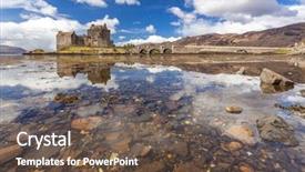  Presentation with reflection - Cool new PPT layouts with jacobites - reflection of eilean donan castle backdrop and a tawny brown colored foreground