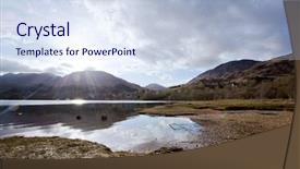  Presentation with reflection lgbtq - Beautiful theme featuring jacobites - sun reflection of loch shiel backdrop and a sky blue colored foreground