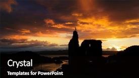 Presentation with dawn - Presentation theme with jacobites - tarbert castle at dawn background and a  colored foreground