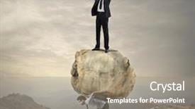  Presentation with employee - Slide set with jade - manager and employee background and a coral colored foreground