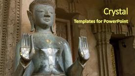  Presentation with buddha - Slide deck consisting of jade-buddha-statue-gardian background and a tawny brown colored foreground