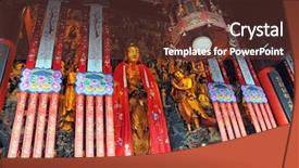 Presentation with shanghai - Beautiful presentation featuring jade buddha temple in shanghai backdrop and a tawny brown colored foreground
