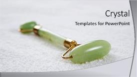  Presentation with acupuncture - Slide deck consisting of jade roller tool for facial background and a white colored foreground