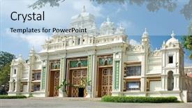  Presentation with india - Colorful theme enhanced with jagan mohan palace in mysore backdrop and a light blue colored foreground