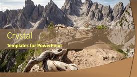  Presentation with europe - Presentation theme having jagged-peaks-of-the-cadini and a coral colored foreground