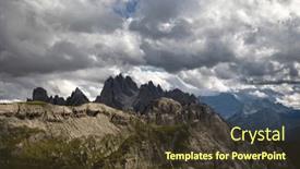  Presentation with europe - Slides having jagged-peaks-of-the-cadini background and a tawny brown colored foreground