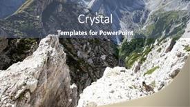  Presentation with europe - Presentation theme having jagged-peaks-of-the-cadini background and a ocean colored foreground