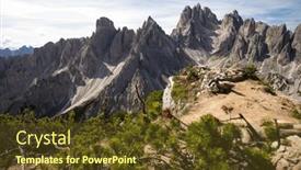  Presentation with europe - PPT layouts with jagged-peaks-of-the-cadini and a tawny brown colored foreground