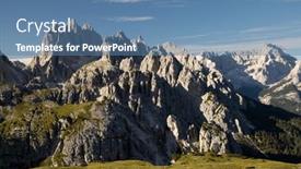  Presentation with europe - PPT theme consisting of jagged-peaks-of-the-cadini and a teal colored foreground