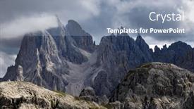  Presentation with europe - PPT layouts with jagged-peaks-of-the-cadini and a mint green colored foreground