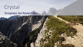  Presentation with europe - PPT theme featuring jagged-peaks-of-the-cadini and a lemonade colored foreground