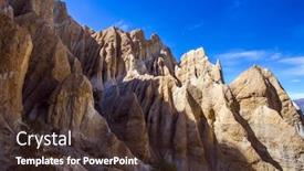  Presentation with ridges - Theme featuring jagged-sharp-pinnacles-and-ridges background and a tawny brown colored foreground