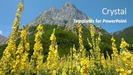  Presentation with rock - Audience pleasing PPT layouts consisting of jagger-rock-formation-and-yellow backdrop and a teal colored foreground