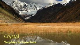  Presentation with america - Colorful presentation theme enhanced with jahuacocha-lake-in-cordiliera-huayhuash backdrop and a tawny brown colored foreground