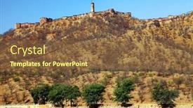  Presentation with rajasthan - Cool new presentation theme with jaigarh fort in jaipur rajasthan india backdrop and a tawny brown colored foreground