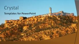  Presentation with rajasthan - Presentation design featuring jaigarh fort in jaipur rajasthan india background and a light blue colored foreground