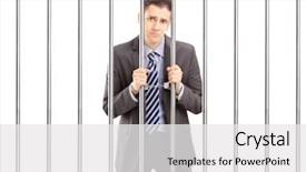  Presentation with jail - PPT theme enhanced with jail and holding bars background and a white colored foreground