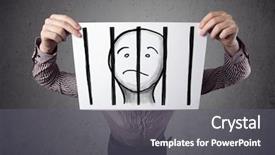  Presentation with jail - Audience pleasing slides consisting of jail behind the bars backdrop and a gray colored foreground