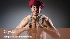  Presentation with military - Beautiful theme featuring jail officers - funny soldier in military concept backdrop and a coral colored foreground