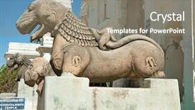  Presentation with jain - Slides having jain museum outside jain enclosure background and a gray colored foreground