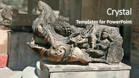  Presentation with jain - PPT layouts featuring jain museum outside jain enclosure background and a tawny brown colored foreground