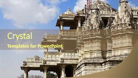  Presentation with jain - Cool new PPT theme with jainism - adinath jain temple in rajasthan backdrop and a coral colored foreground