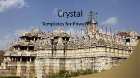  Presentation with jainism - Amazing theme having jainism - adinath jain temple in rajasthan backdrop and a teal colored foreground