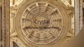  Presentation with jainism - Amazing PPT theme having jainism - ceiling in ranakpur chaumukha temple backdrop and a coral colored foreground