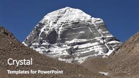  Presentation with tibet - Slides consisting of jainism - holy mount kailash in tibet background and a tawny brown colored foreground
