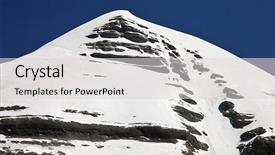  Presentation with tibet - Colorful presentation theme enhanced with jainism - holy mount kailash in tibet backdrop and a light gray colored foreground