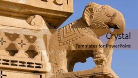  Presentation with jain temple - Slides enhanced with jainism - jain temple of amar sagar background and a red colored foreground