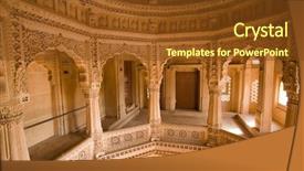  Presentation with jain - Beautiful slides featuring jainism - jain temple of amar sagar backdrop and a tawny brown colored foreground