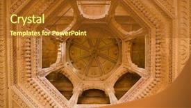  Presentation with jain - Slides having jainism - jain temple of amar sagar background and a tawny brown colored foreground