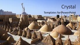  Presentation with jain - Cool new presentation theme with jainism - rooftop of jain temples backdrop and a light blue colored foreground