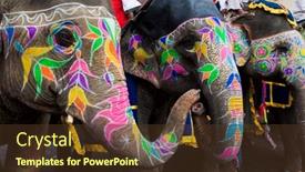  Presentation with rajasthan festival - Colorful slide deck enhanced with jaipur-india-march-29-painted backdrop and a tawny brown colored foreground