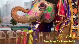  Presentation with india festival - Presentation with jaipur-india-march-29-people background and a tawny brown colored foreground