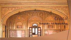  Presentation with artwork - Presentation theme with jaipur-rajasthan-india-october-11 background and a red colored foreground