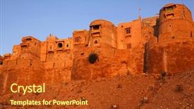  Presentation with india fort - Cool new slide deck with cuyahoga valley national park backdrop and a tawny brown colored foreground