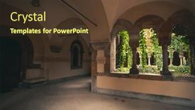  Presentation with budapest - Presentation design with jak-chapel-in-vajdahunyad-castle background and a tawny brown colored foreground