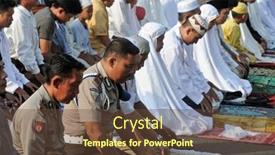  Presentation with fasting month - PPT theme consisting of jakarta-indonesia-september-20-police background and a tawny brown colored foreground