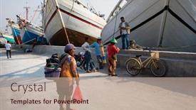  Presentation with old people - Presentation theme having jakarta-indonesia-september-9-2015 background and a coral colored foreground