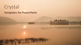  Presentation with jaipur city palace rajasthan india - Colorful PPT layouts enhanced with jal-mahal-meaning-water-palace backdrop and a lemonade colored foreground