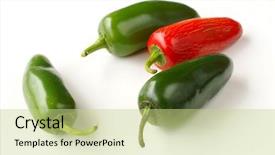  Presentation with jalapeno - Presentation theme with jalapeno peppers background and a mint green colored foreground