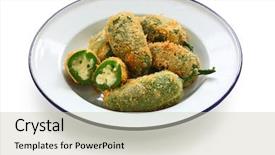  Presentation with jalapeno - Colorful presentation theme enhanced with jalapeno poppers backdrop and a soft green colored foreground