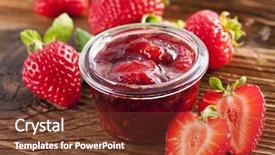  Presentation with jelly - Slide deck having jam - strawberry jelly background and a tawny brown colored foreground