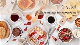  Presentation with chocolate nuts - Slide deck having jam chocolate spread and coffee background and a lemonade colored foreground