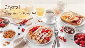  Presentation with chocolate nuts - Audience pleasing PPT theme consisting of jam chocolate spread and coffee backdrop and a lemonade colored foreground