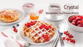  Presentation with coffe berry - PPT theme with jam chocolate spread and coffee background and a lemonade colored foreground